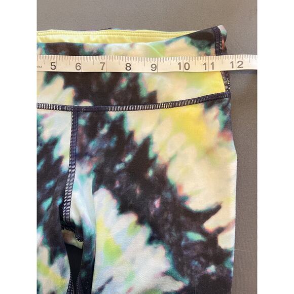 Athleta Girl Leggings Kids L 12 Chit Chat Tight Pants Black Yellow EUC - Picture 4 of 8